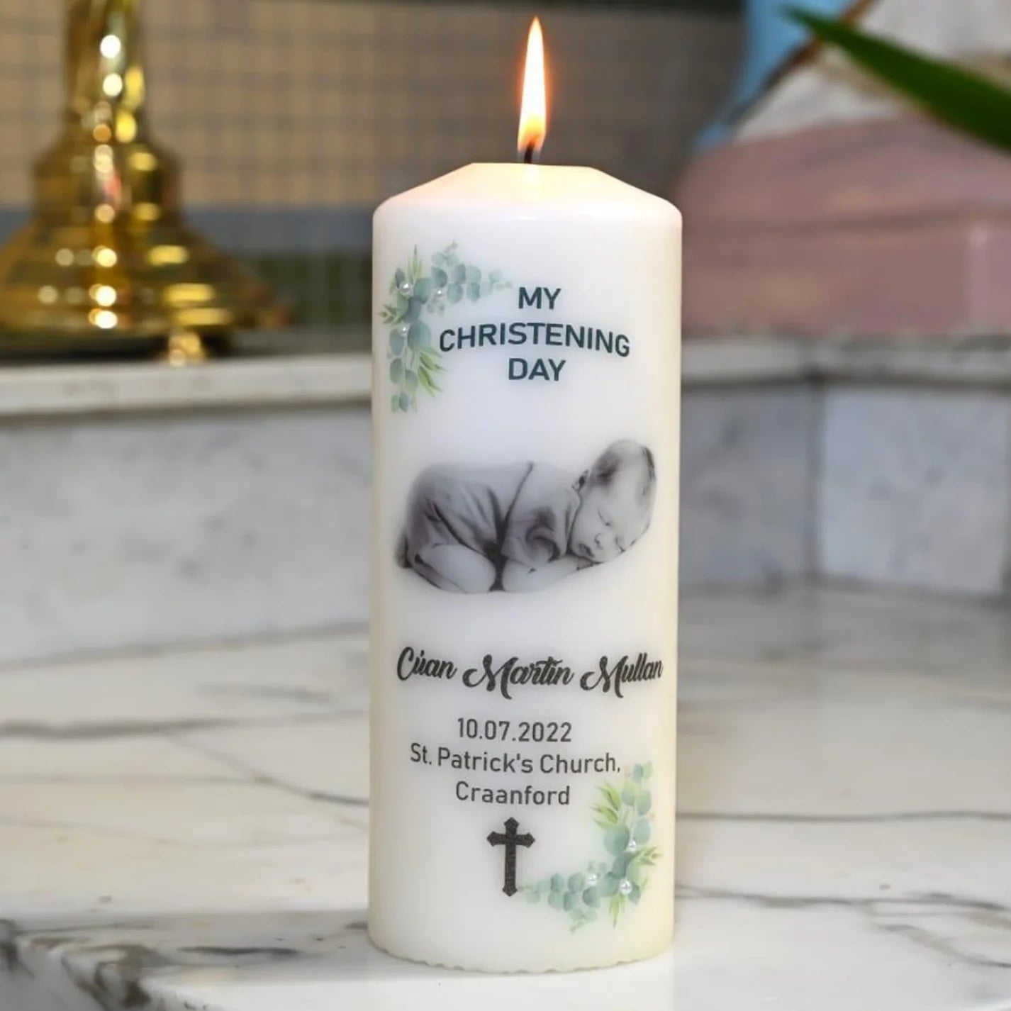 Personalised Christening Candles